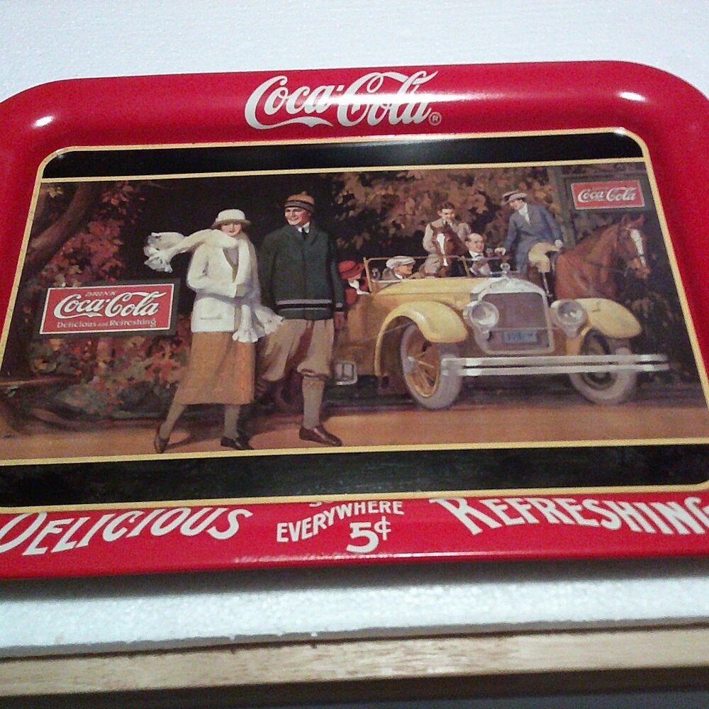 2 COCA-COLA TRAYS ONE IS A TV TRAY WITH FOLDABLE LEGS, GREAT FOR WATCHING TV
